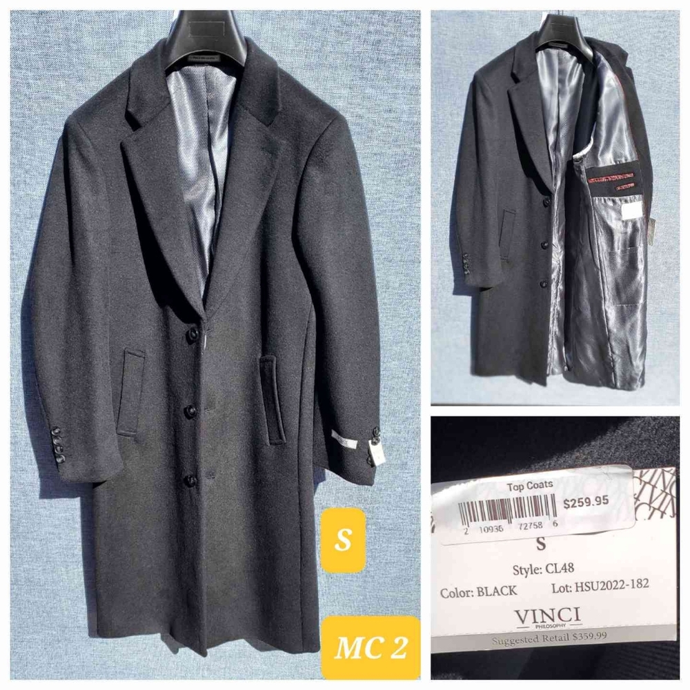 Trench Coat | Black | S | Full Length 48" | Top Coat Collection | RRR Coats